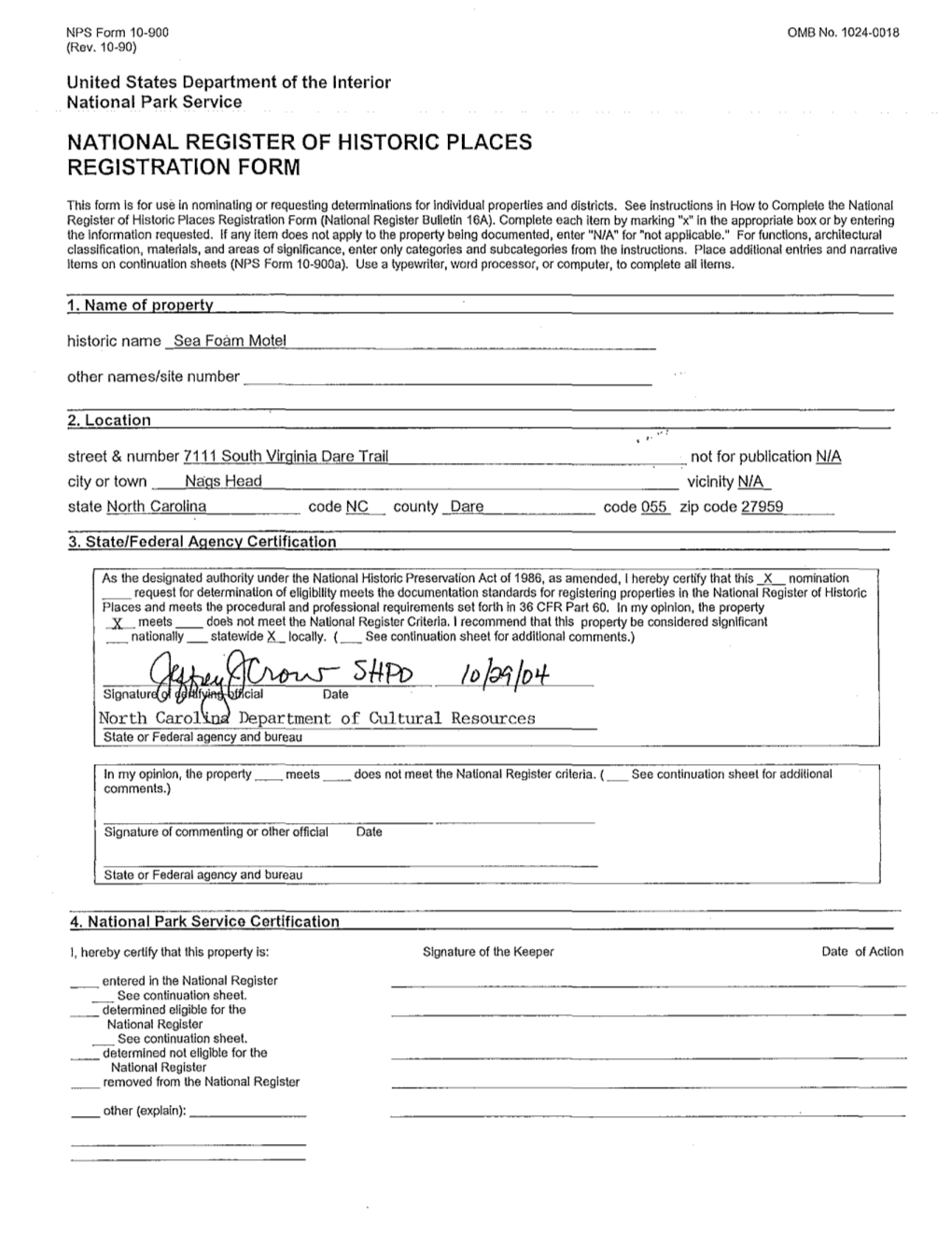 National Register of Historic Places Registration Form