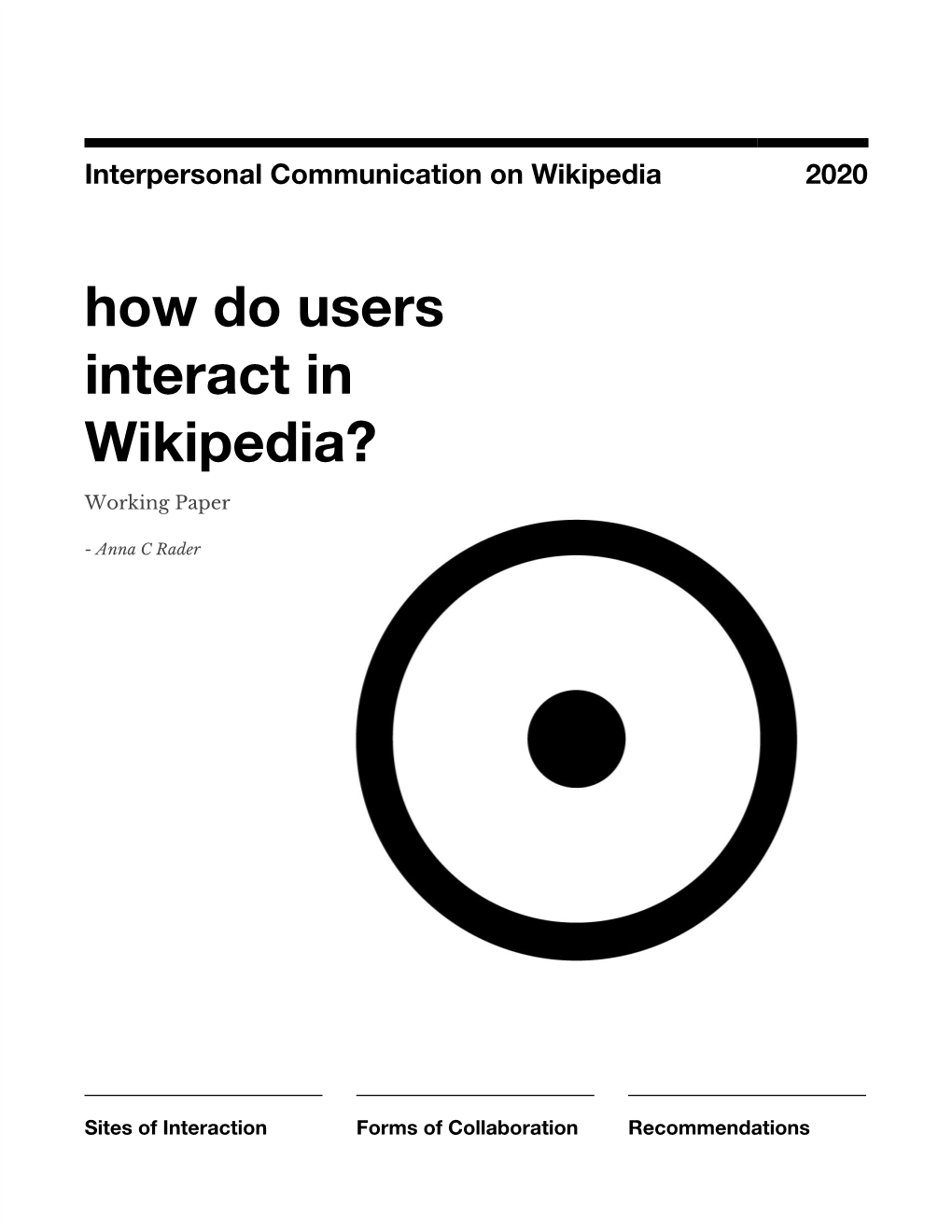 Interpersonal Communication on Wikipedia 2020