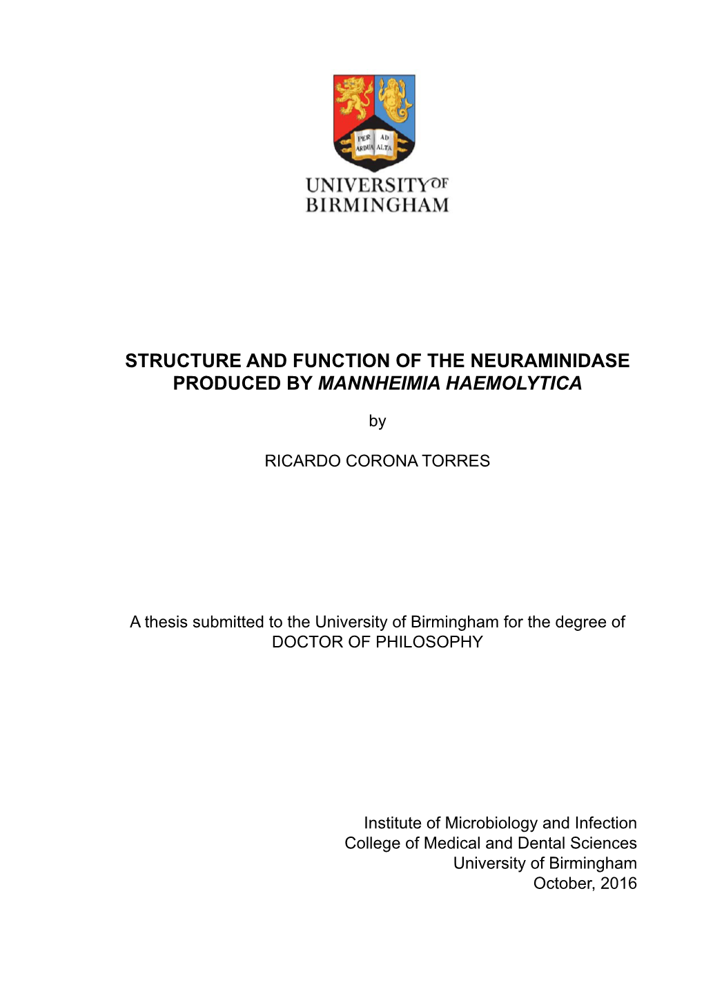 1.3.7 Neuraminidase Produced by M. Haemolytica 20