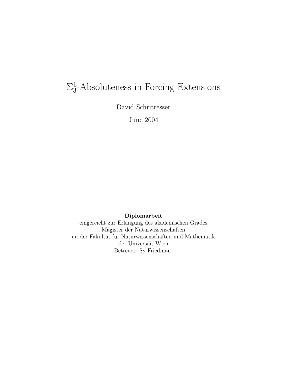 Σ -Absoluteness in Forcing Extensions