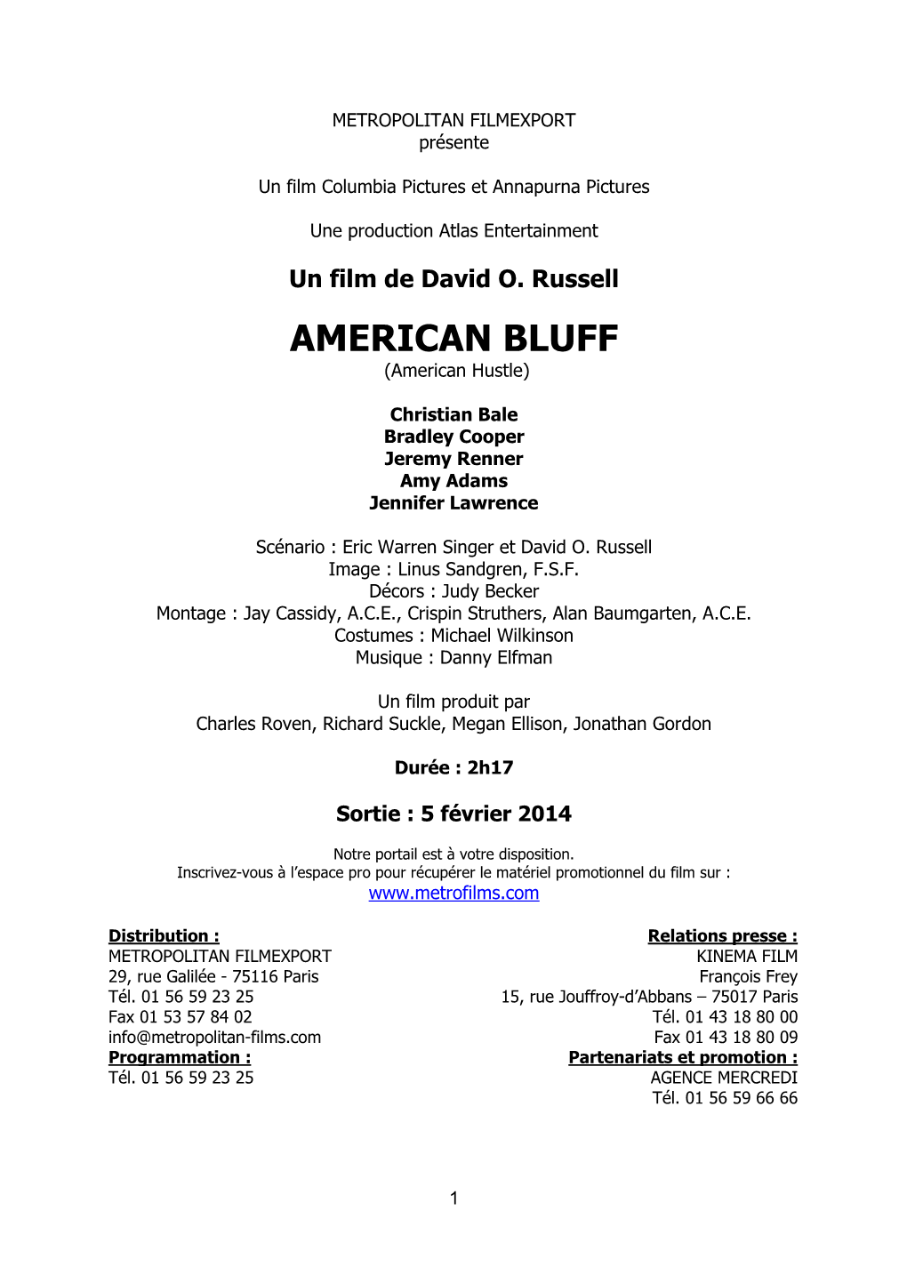 AMERICAN BLUFF Textes DP OK 030114