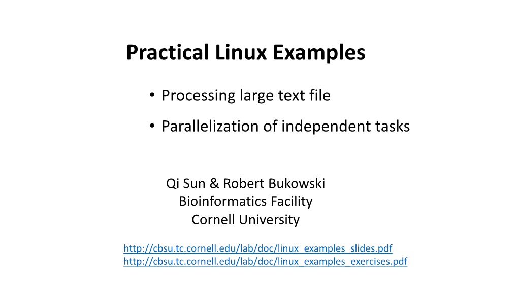 Practical Linux Examples