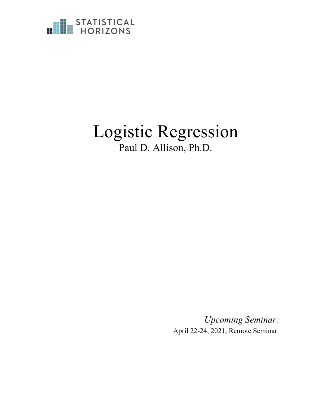 Logistic Regression Paul D