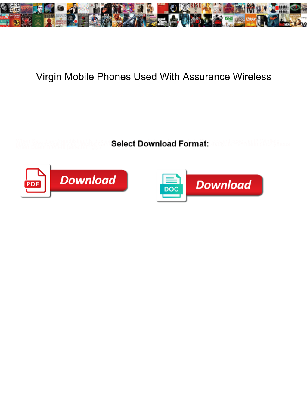 Virgin Mobile Phones Used with Assurance Wireless