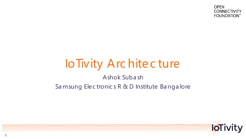 Iotivity's Architecture