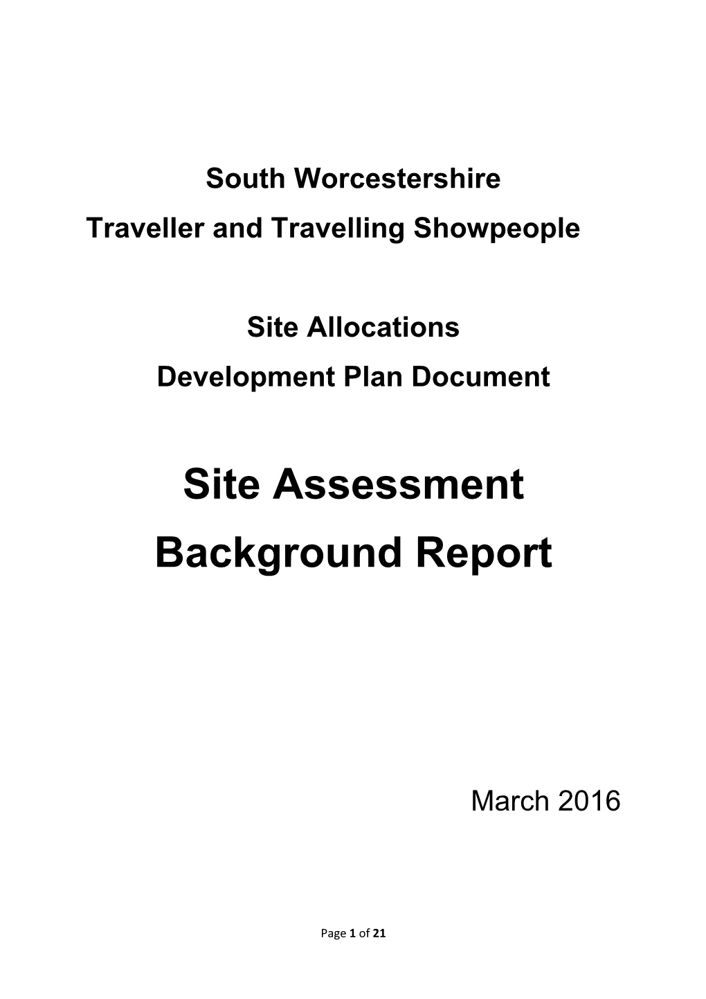 Pdf Site Assessment Background Report