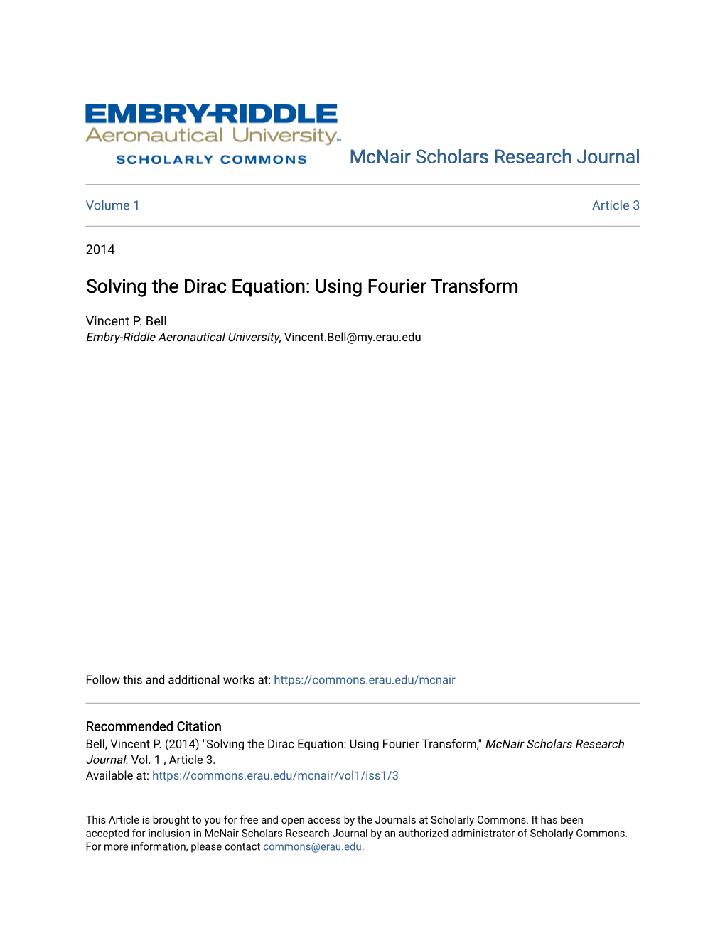 Solving the Dirac Equation: Using Fourier Transform