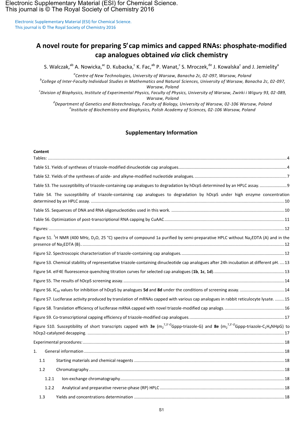 Phosphate-Modified Cap Analogues Obtained Via Click Chemistry S