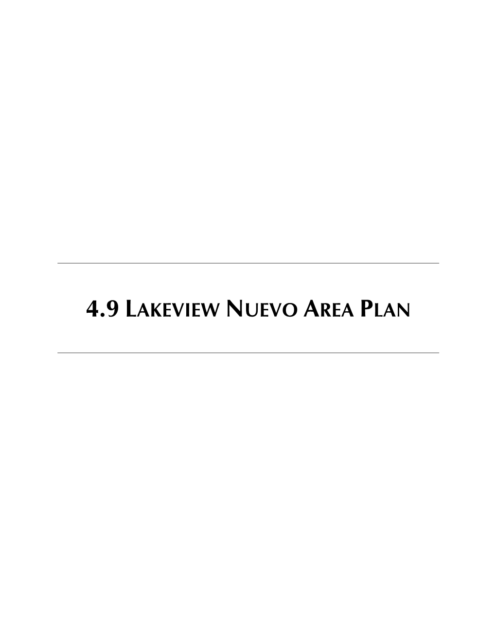 4.9 Lakeview Nuevo Area Plan