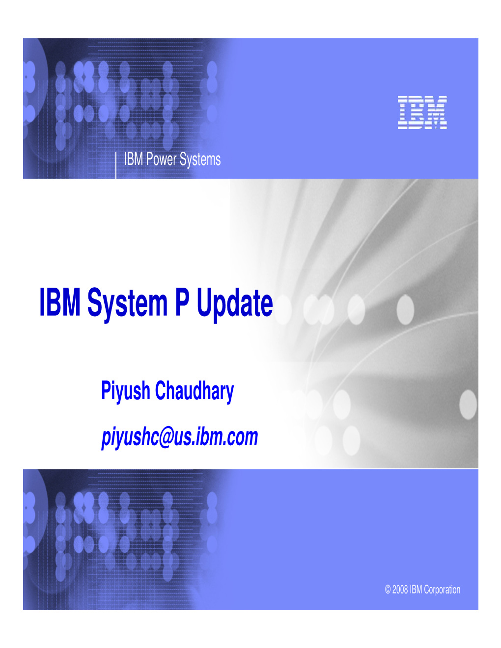 IBM System P Update