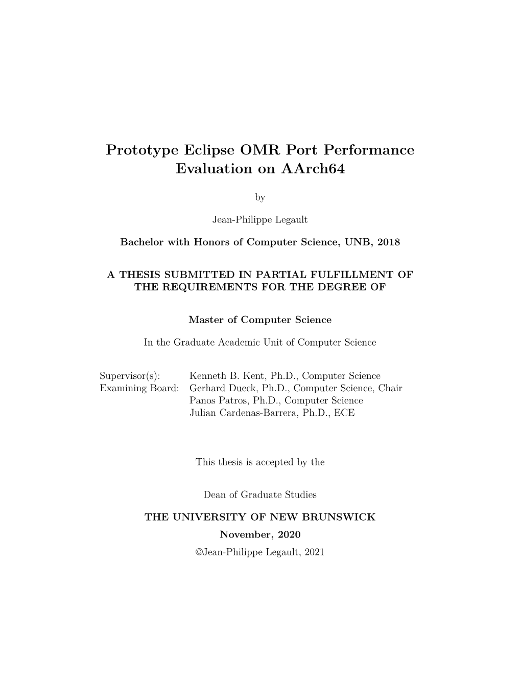 Prototype Eclipse OMR Port Performance Evaluation on Aarch64