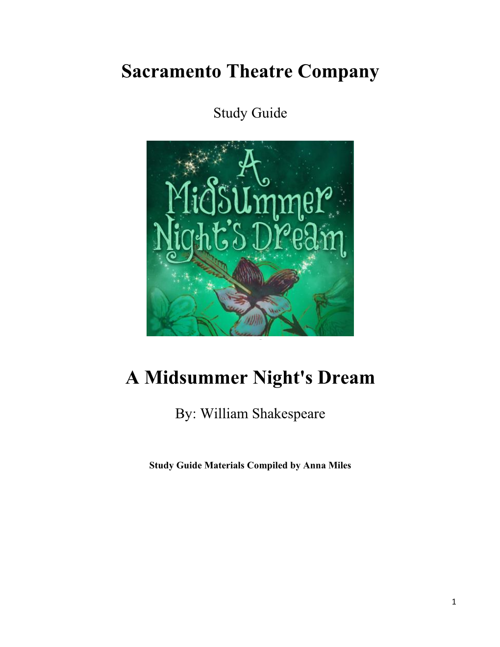 A Midsummer Night's Dream Study Guide