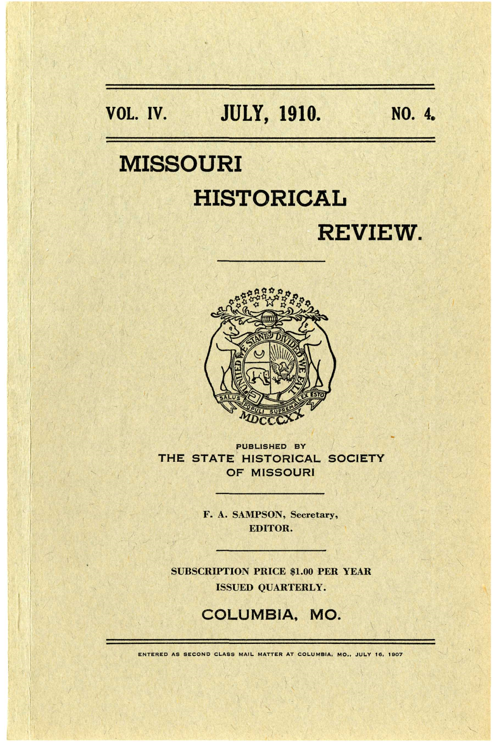 Missouri Historical Review