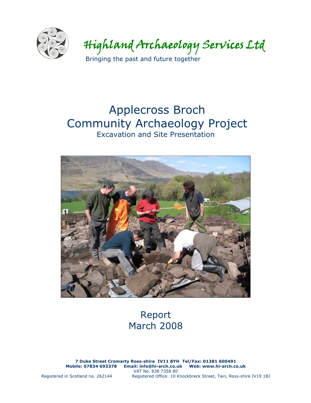 Highland Archaeology Services Ltd Applecross Broch Community