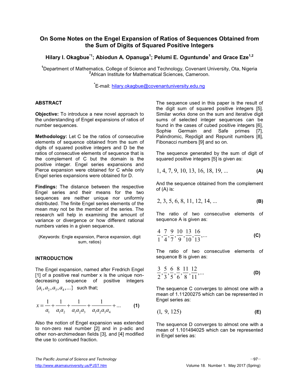 On Some Notes on the Engel Expansion of Ratios of Sequences Obtained from the Sum of Digits of Squared Positive Integers