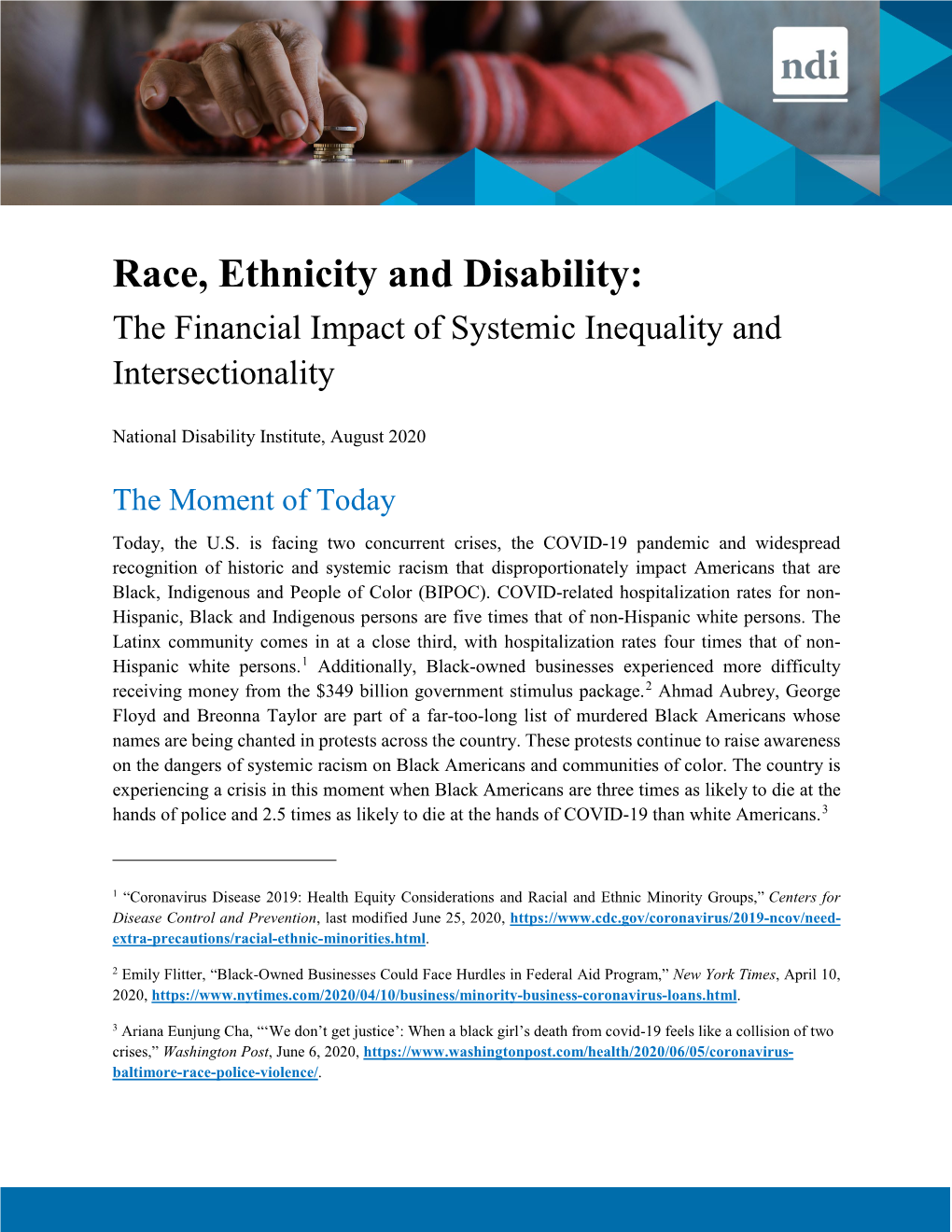 Race, Ethnicity and Disability: the Financial Impact of Systemic Inequality and Intersectionality