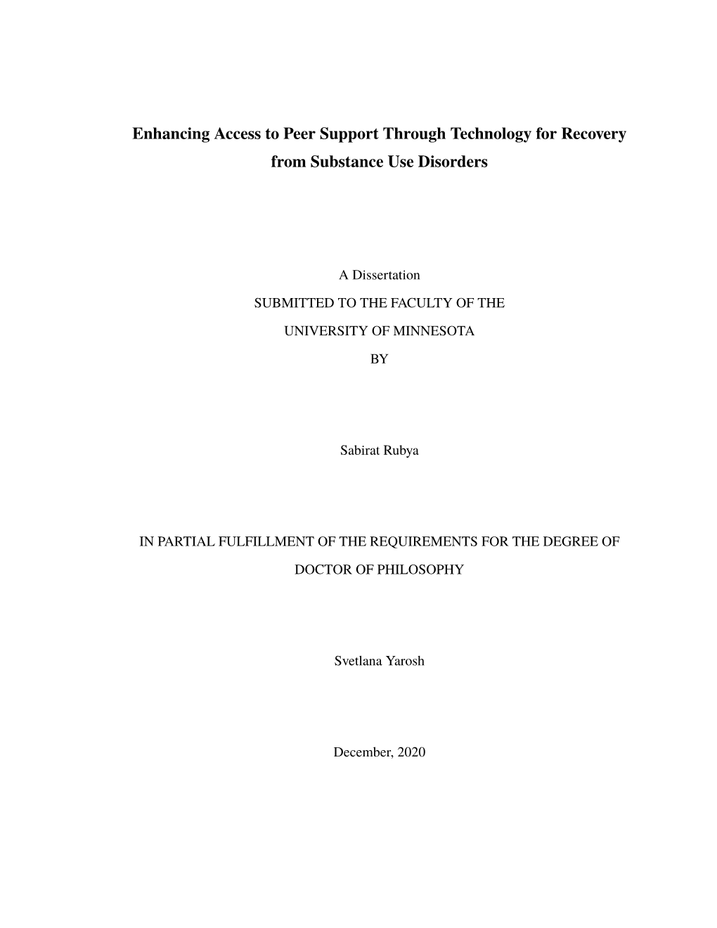 Enhancing Access to Peer Support Through Technology for Recovery from Substance Use Disorders