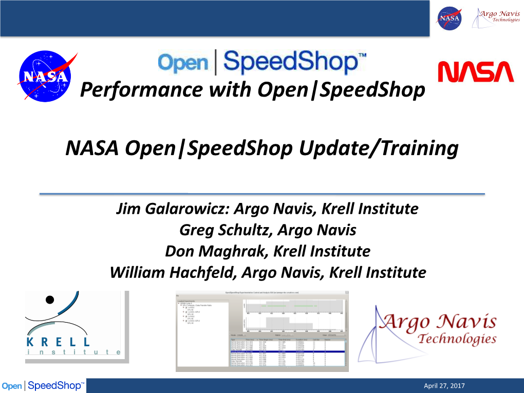 Performance with Open|Speedshop