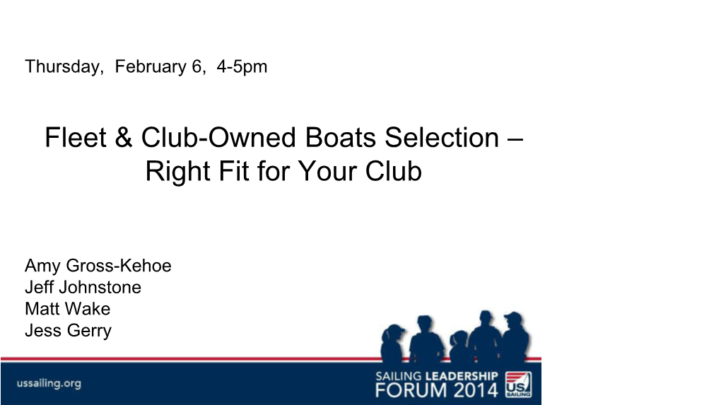 Fleet & Club-Owned Boats Selection