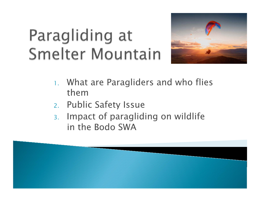 Paragliding at Smelter Mountain