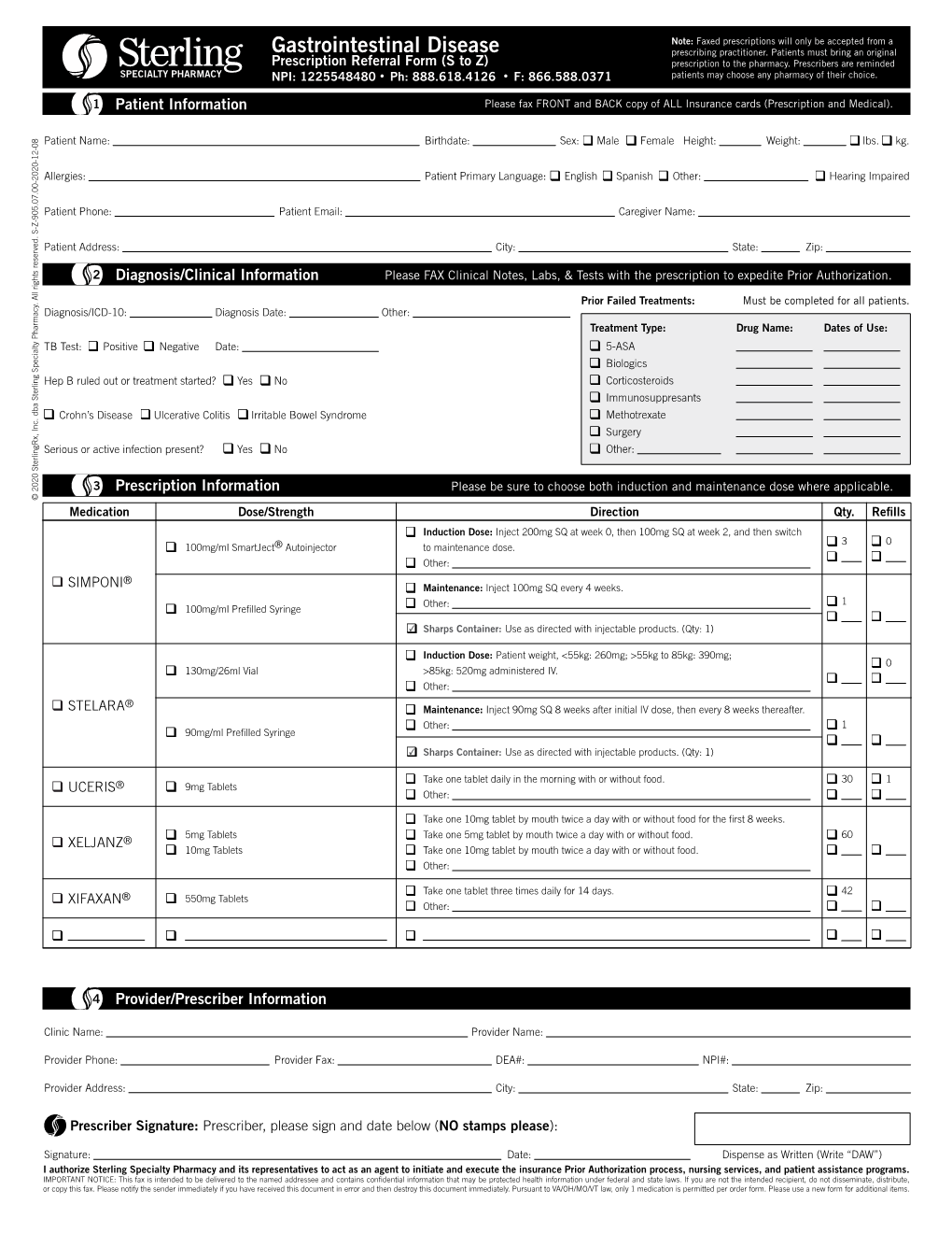 Gastrointestinal Disease Prescribing Practitioner