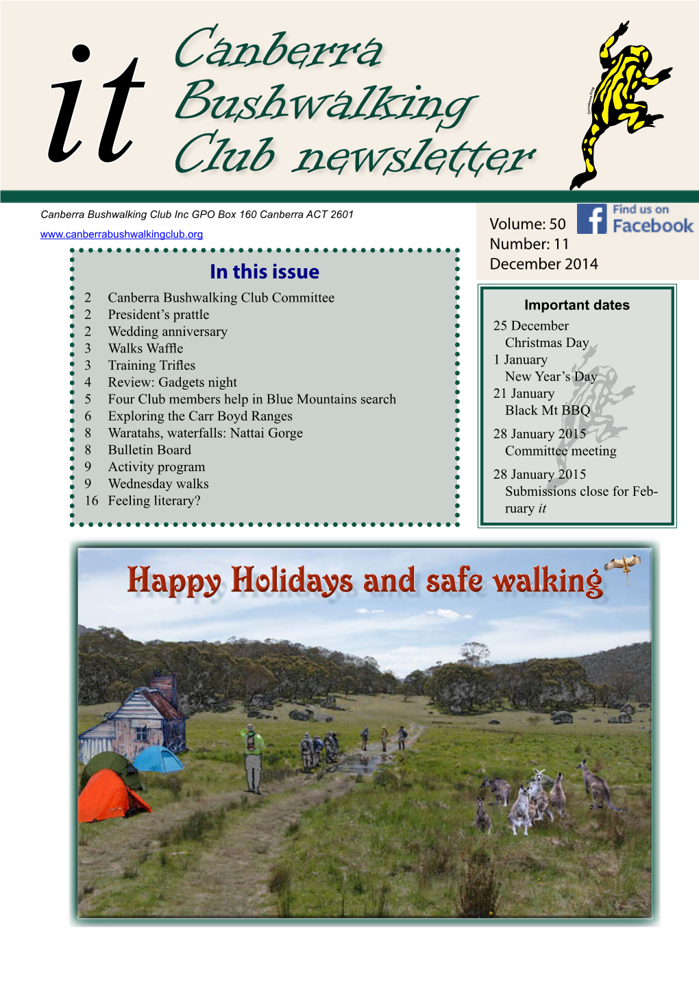 Canberra Bushwalking Club Newsletter