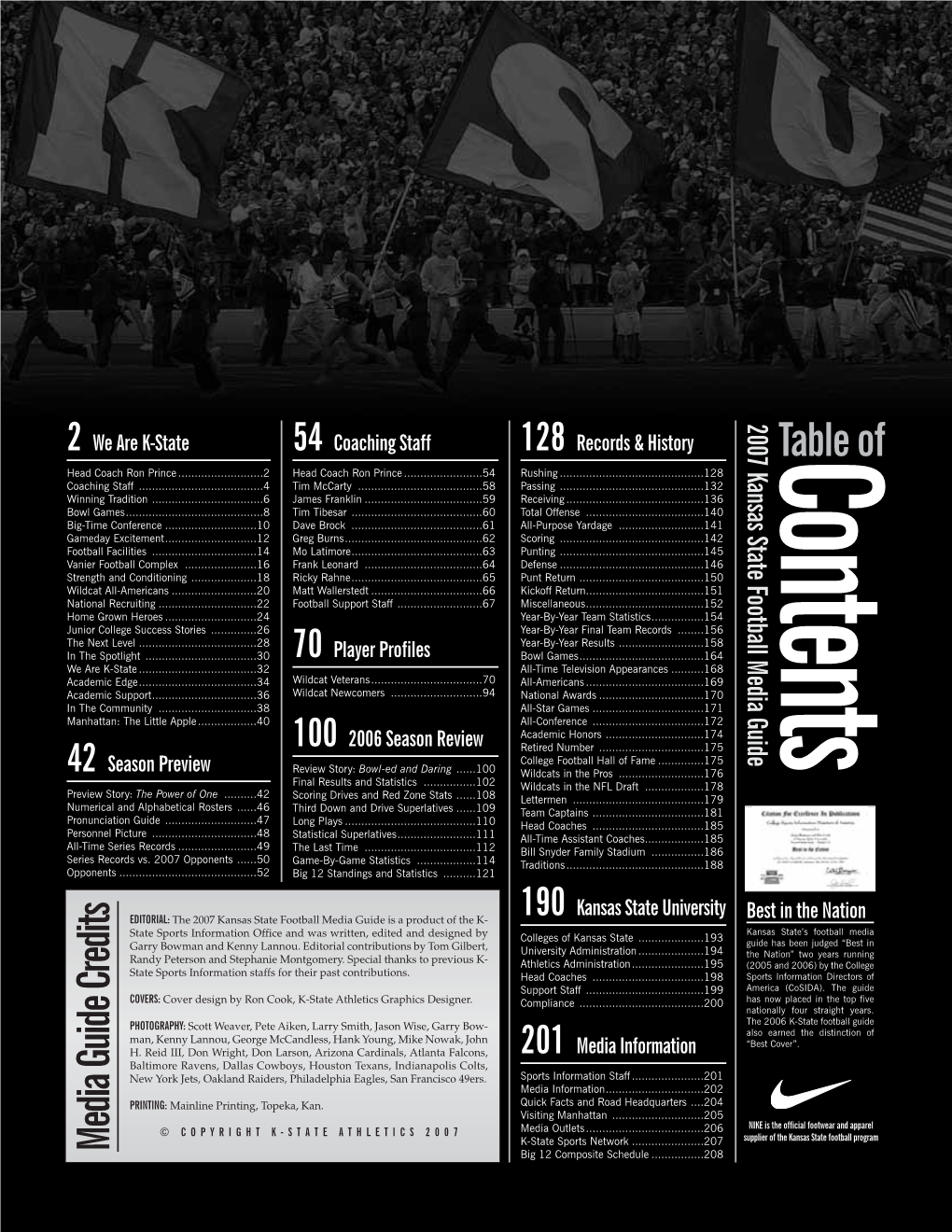 Media Guide Credits