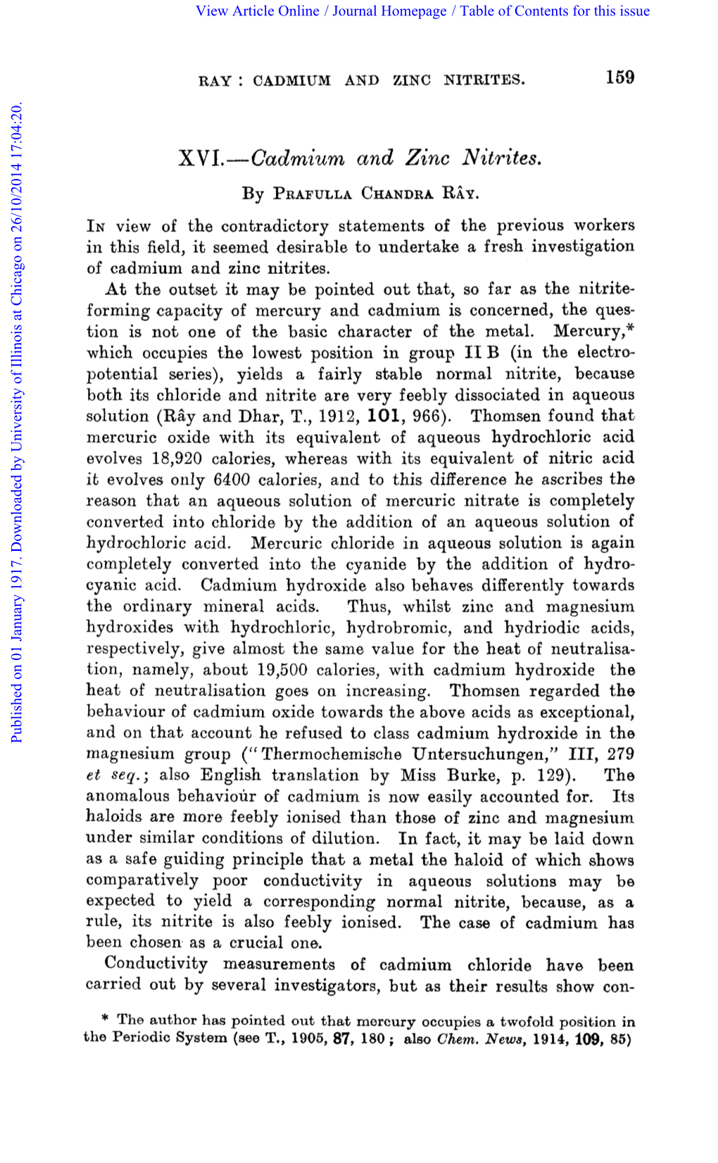 Cadmium and Zinc Nitrites. 169