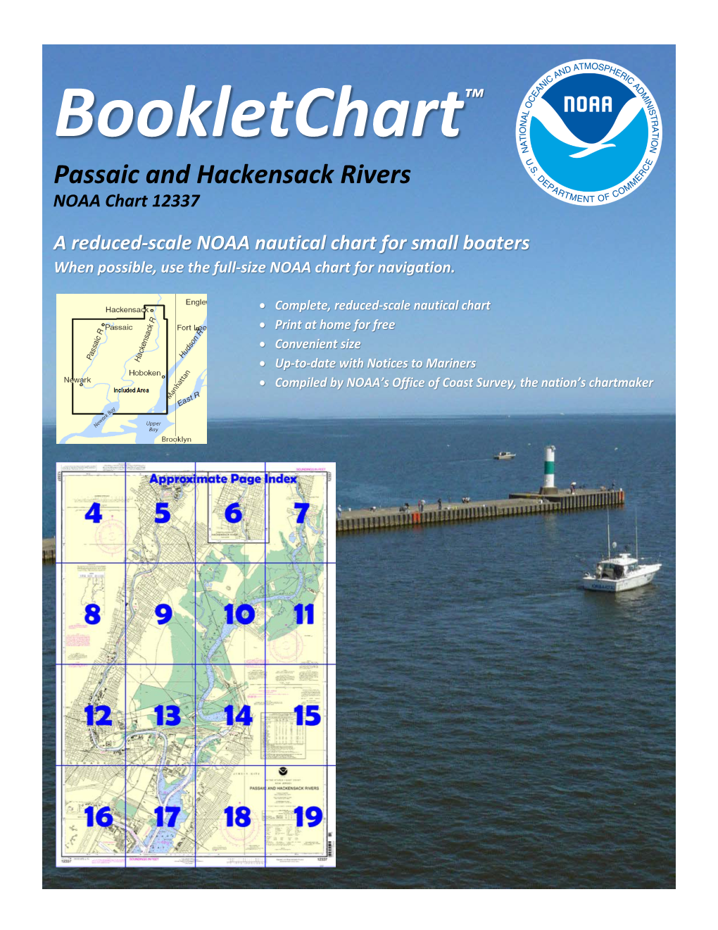 Bookletchart™ Passaic and Hackensack Rivers NOAA Chart 12337 a Reduced-Scale NOAA Nautical Chart for Small Boaters