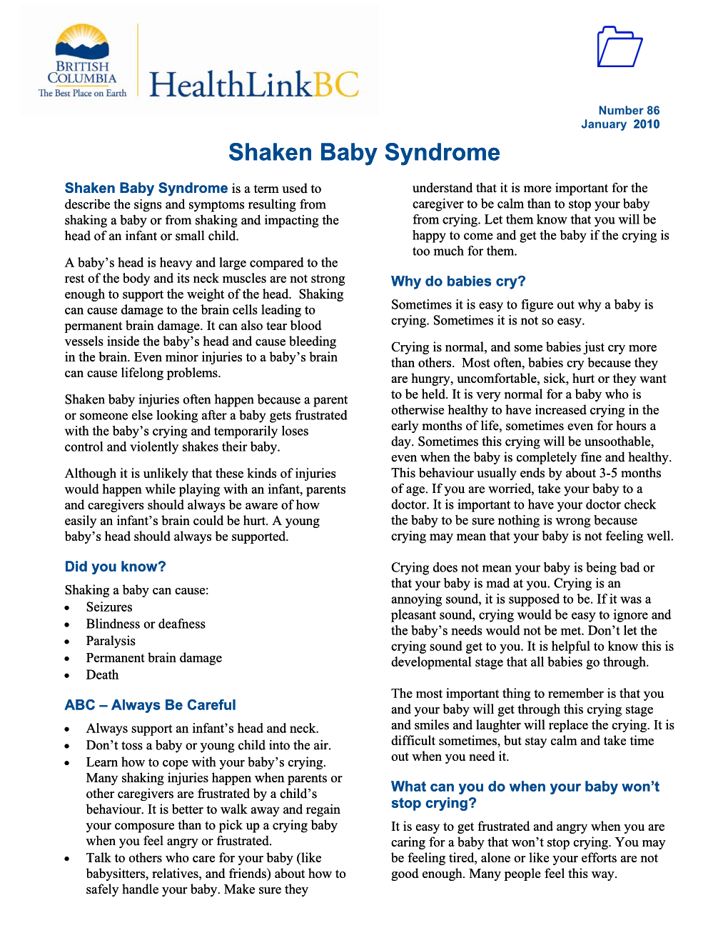 Shaken Baby Syndrome