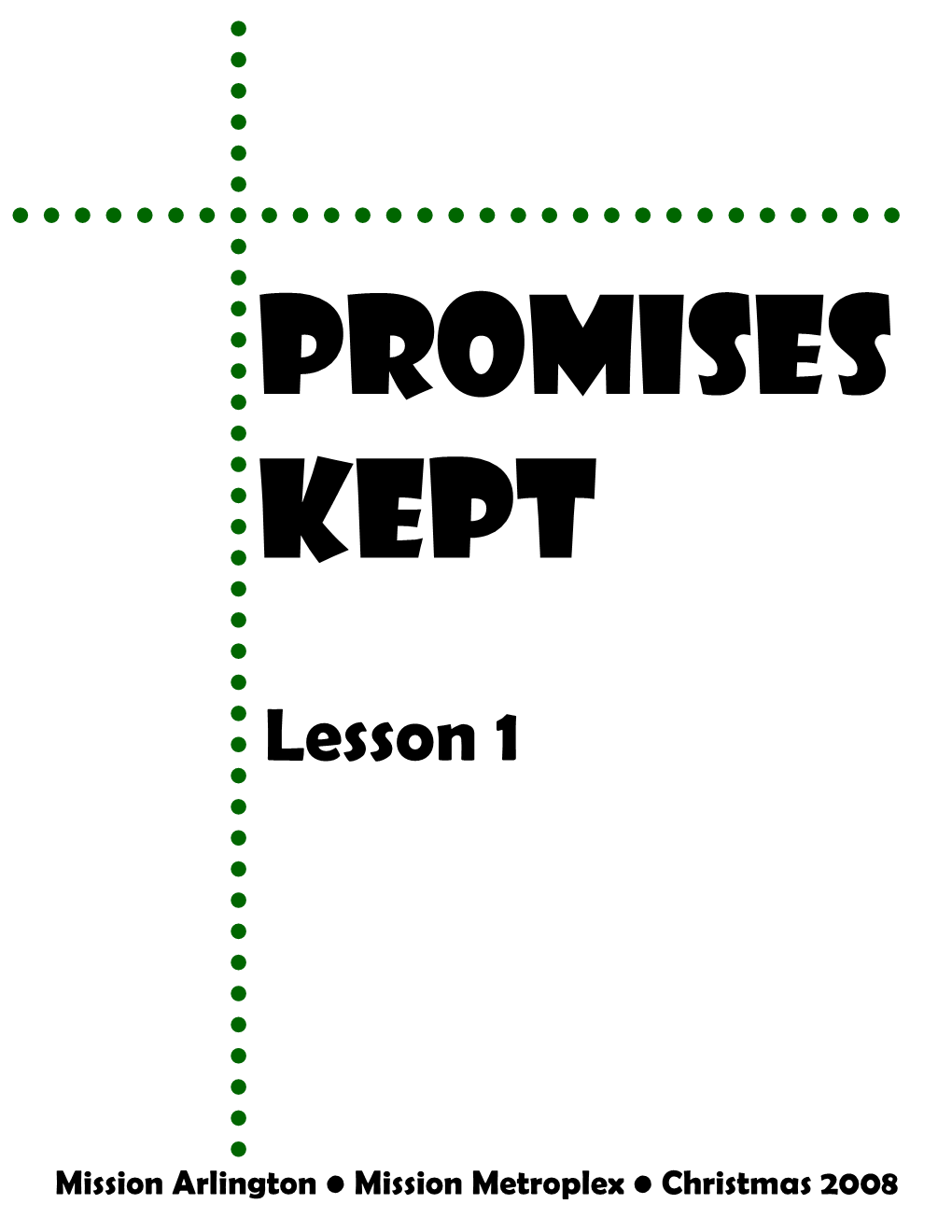Promises Kept-Lesson 1