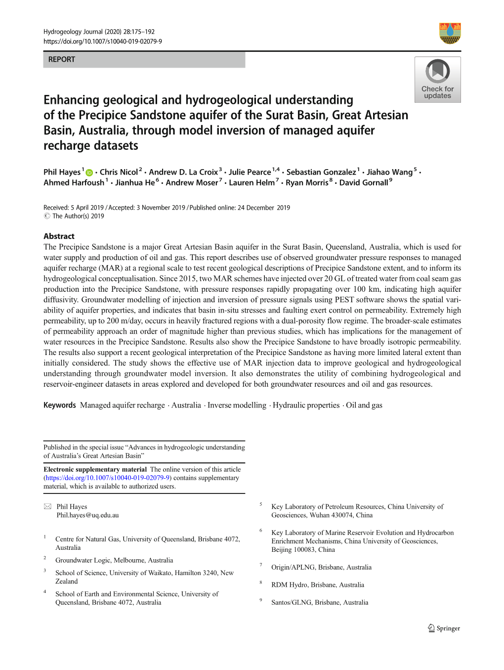 Enhancing Geological and Hydrogeological Understanding Of