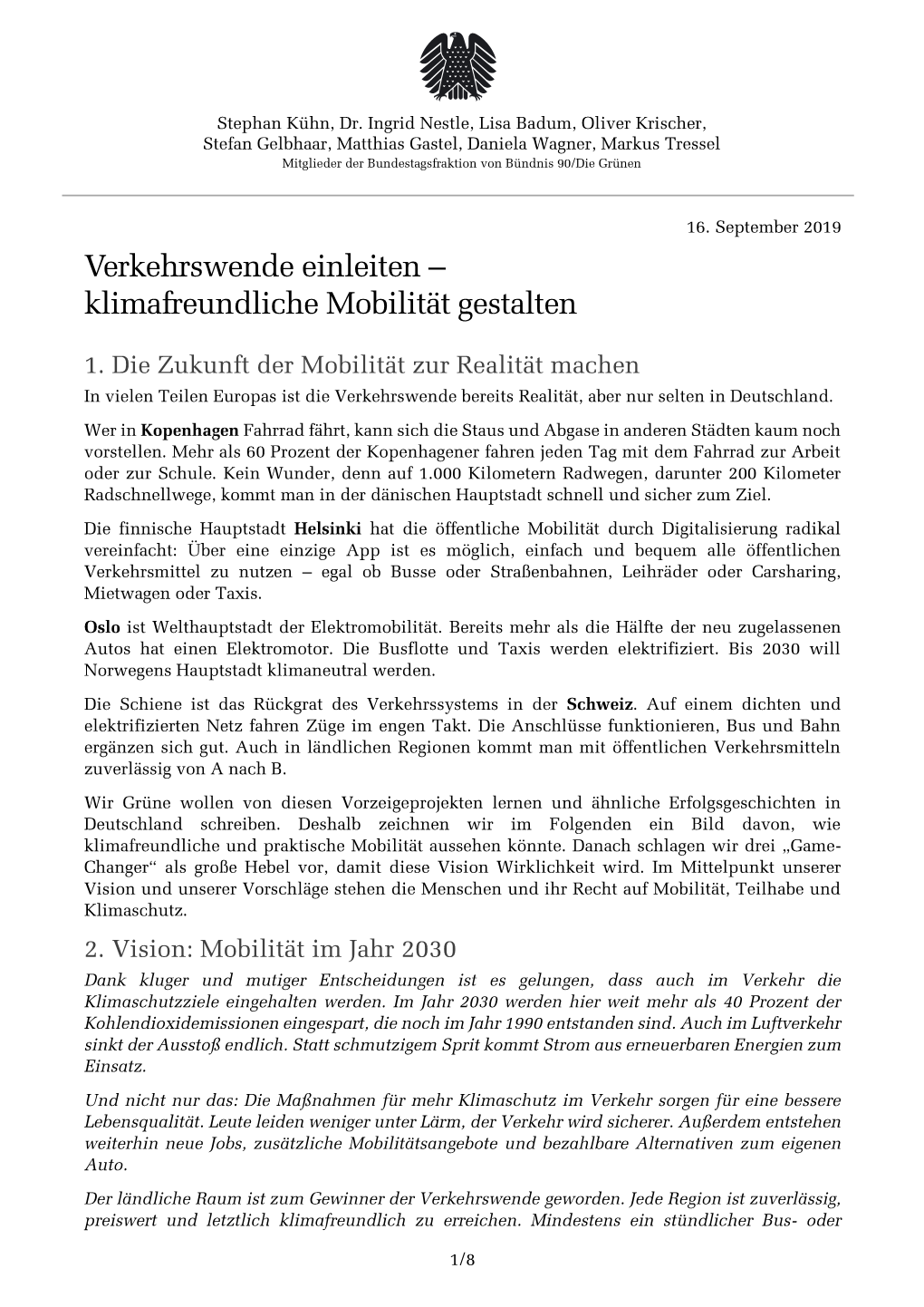 Verkehrswende Einleiten – Klimafreundliche