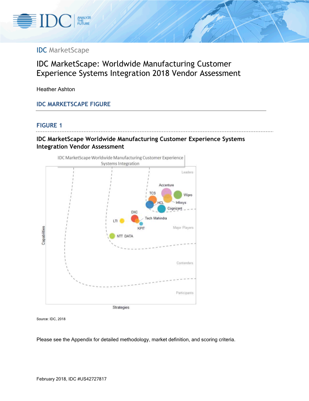 Cognizant—IDC Marketscape: Worldwide Manufacturing Customer