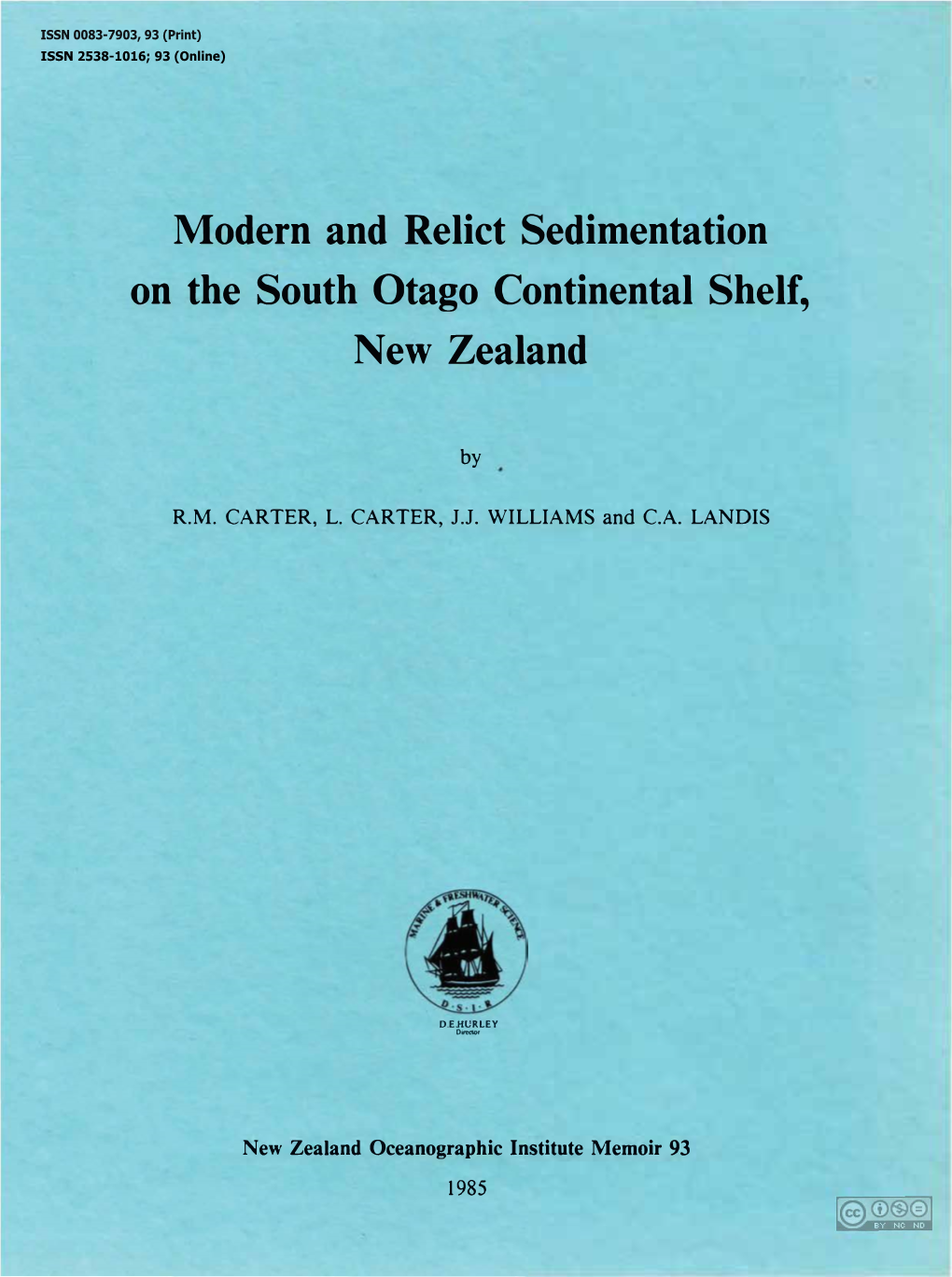 Modern and Relict Sedimentation on the South Otago Continental Shelf, New Zealand