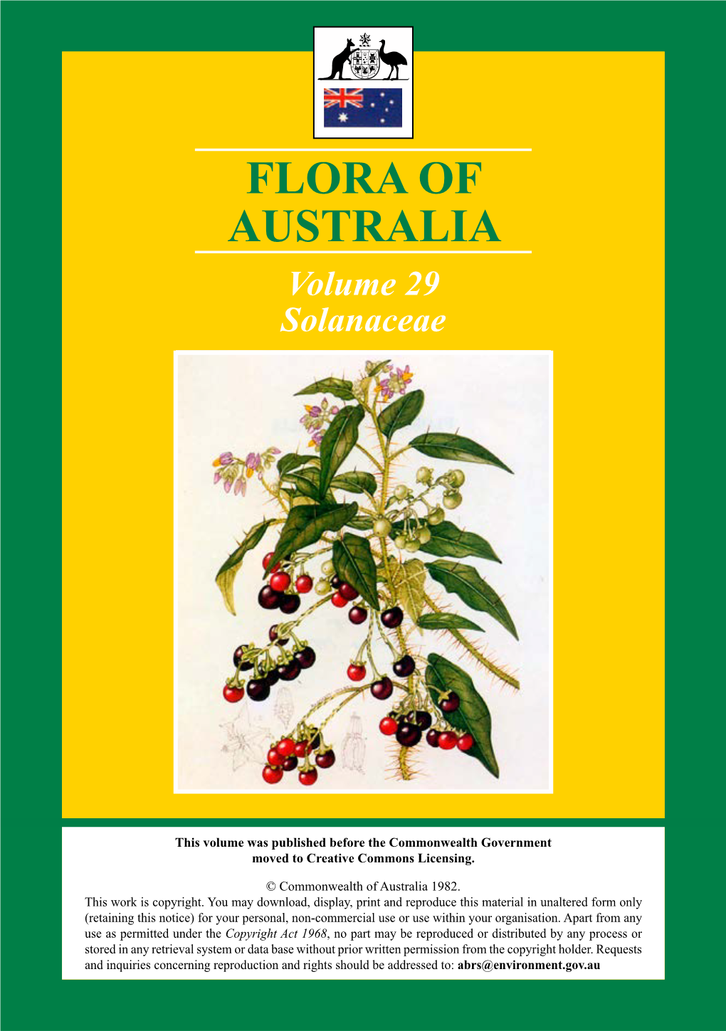 Flora of Australia, Volume 29, Solanaceae