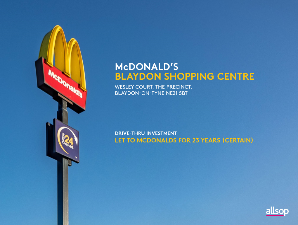 Mcdonald's BLAYDON SHOPPING CENTRE