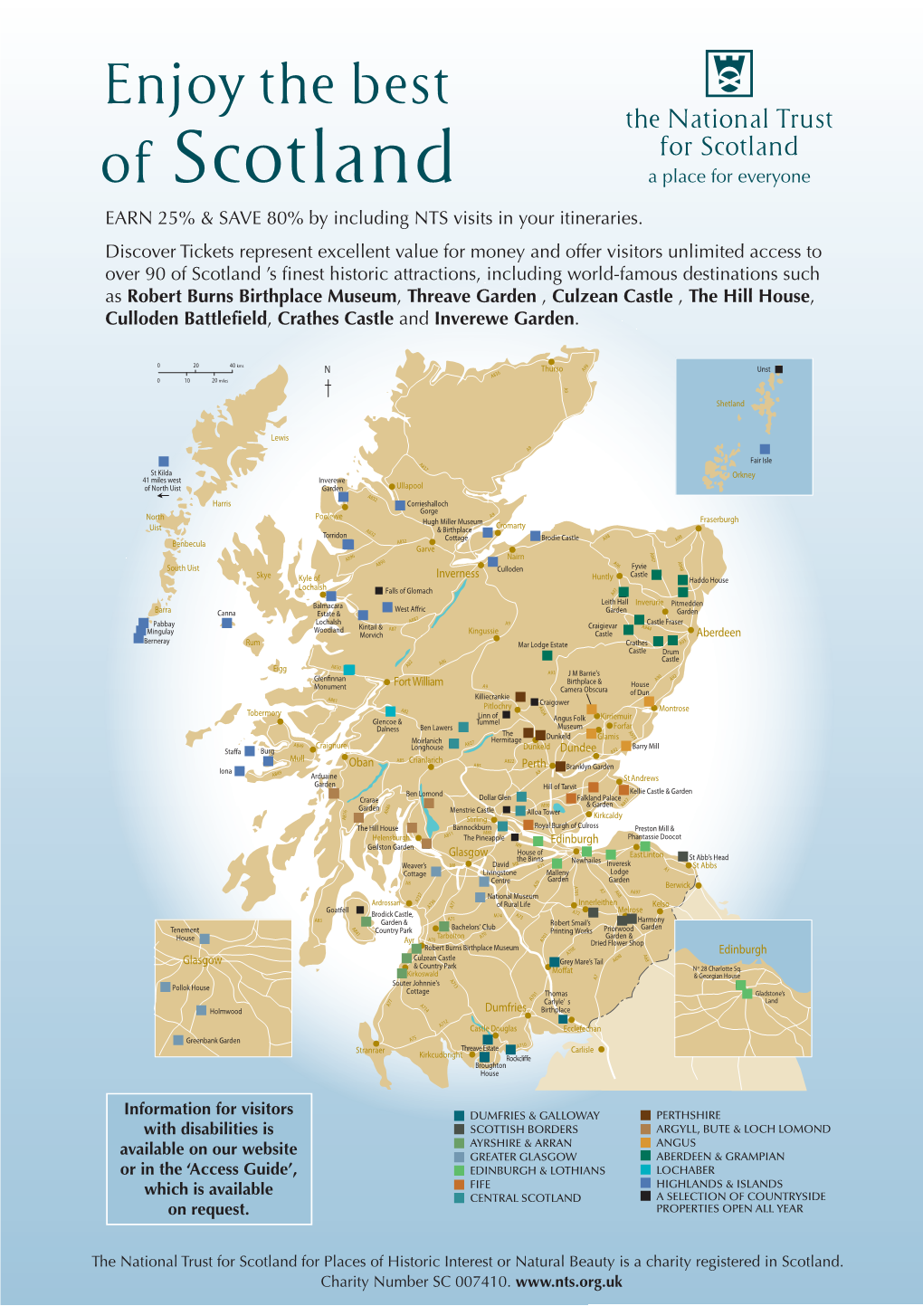 Of Scotland EARN 25% & SAVE 80% by Including NTS Visits in Your Itineraries