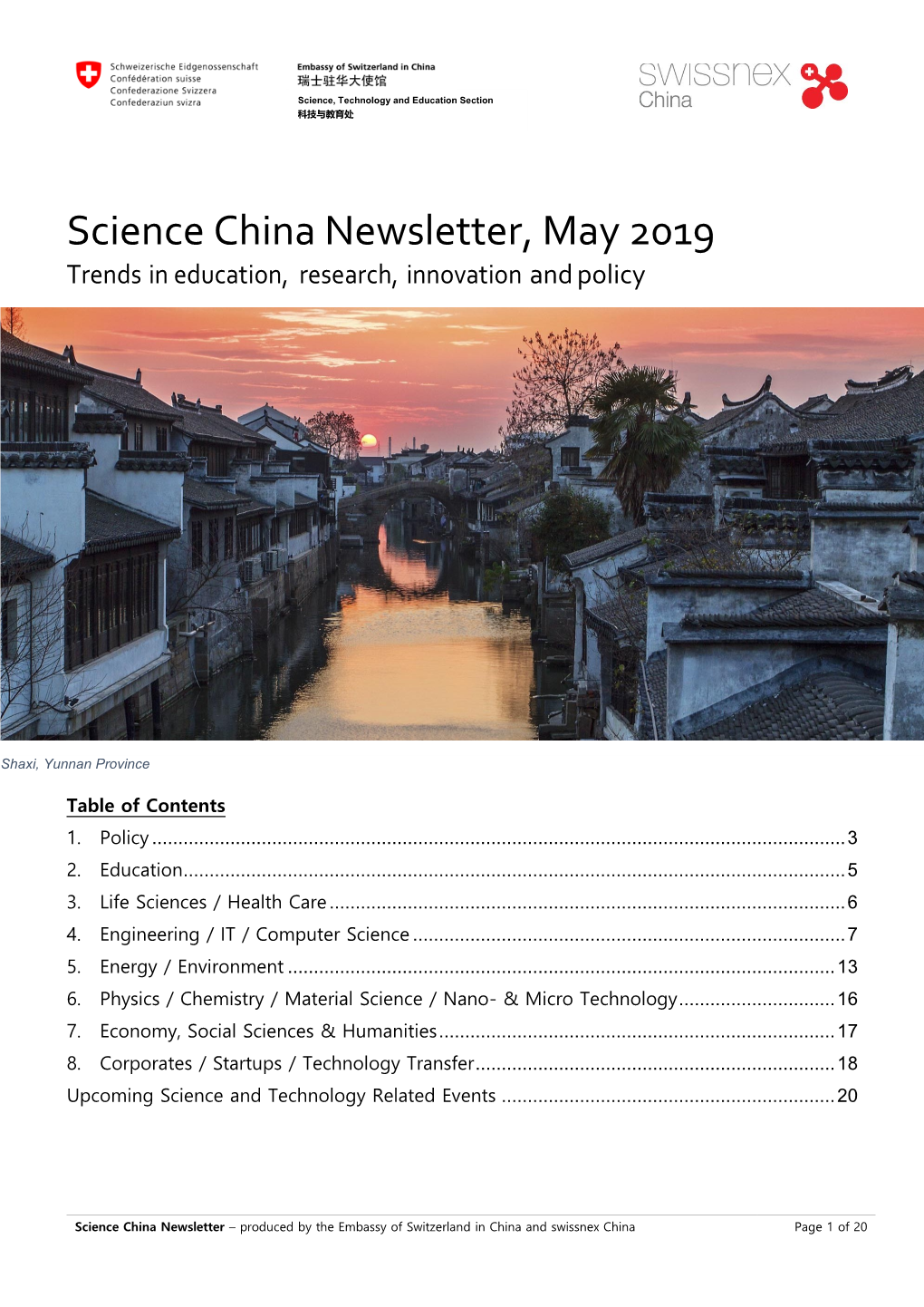 Science China Newsletter, May 2019 Trends in Education, Research, Innovation and Policy