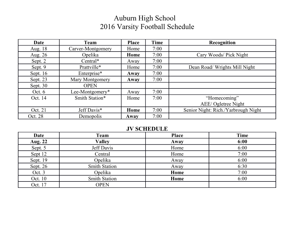 9Th Grade Schedule