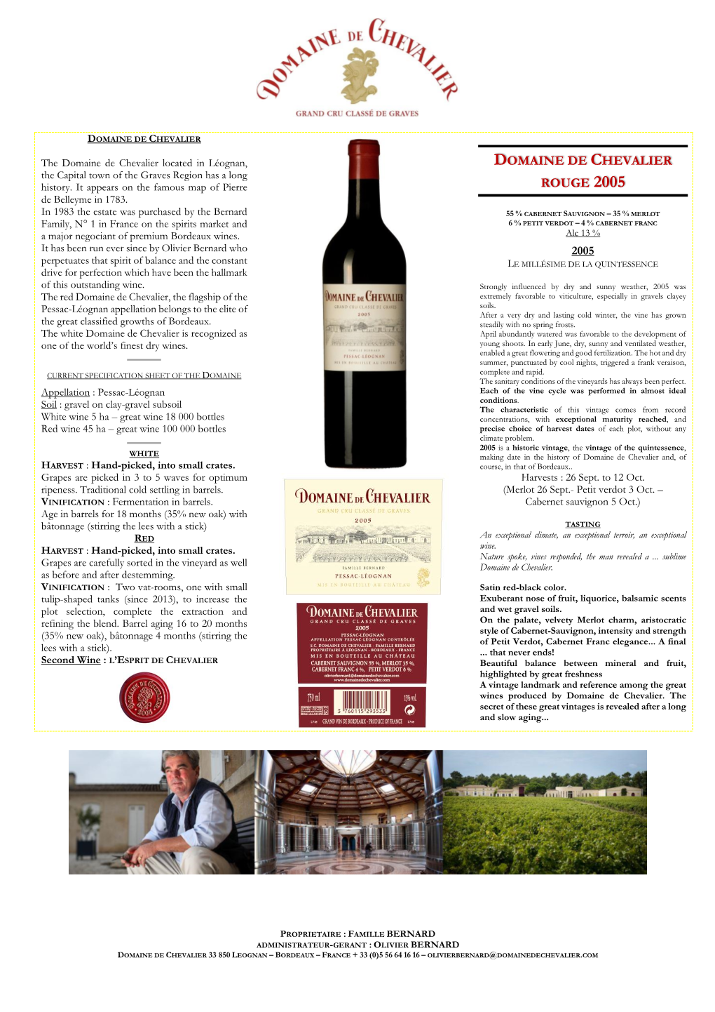 Domaine De Chevalier Rouge 2005