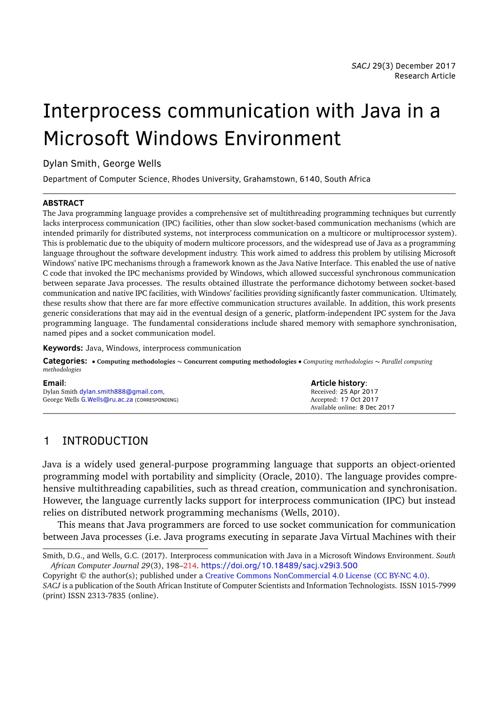 Interprocess Communication with Java in a Microsoft Windows Environment