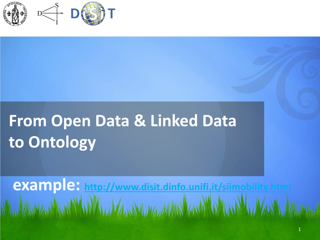 From Open Data & Linked Data to Ontology