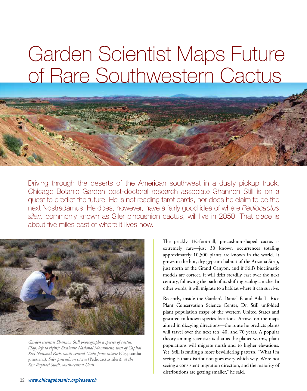 Garden Scientist Maps Future of Rare Southwestern Cactus