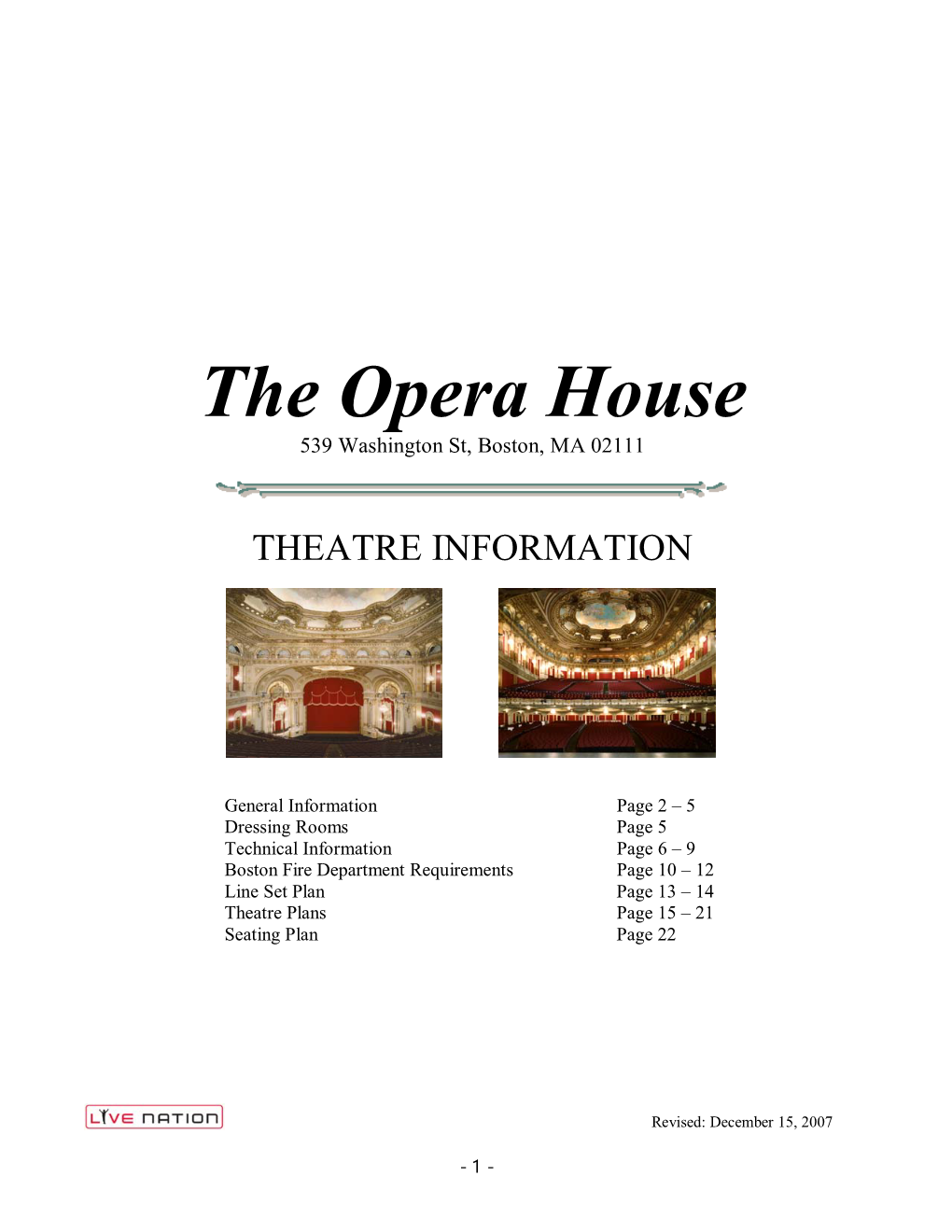 The Opera House 539 Washington St, Boston, MA 02111