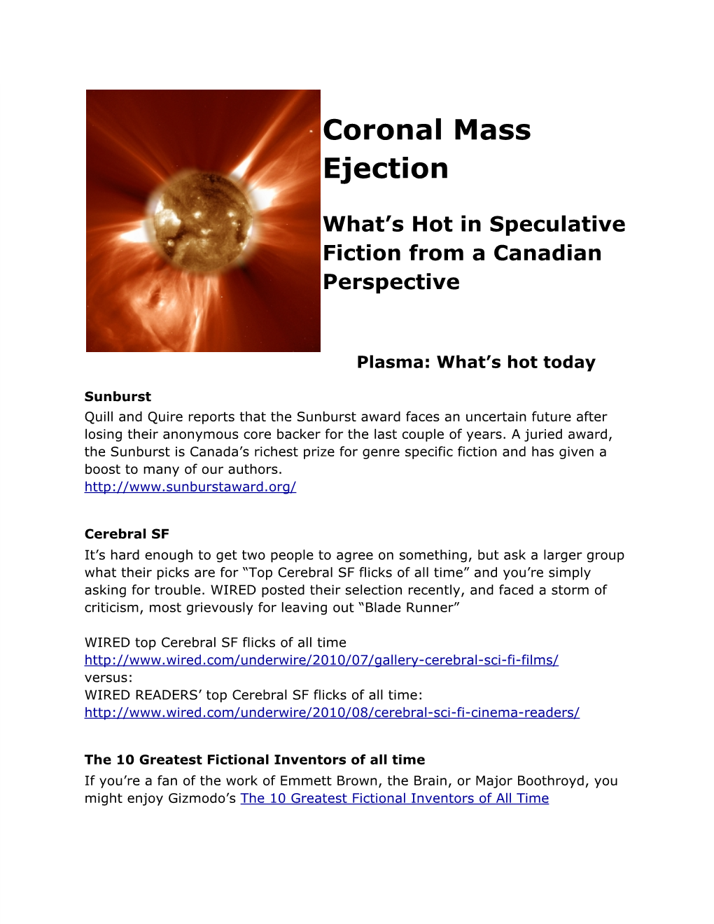 Coronal Mass Ejection #1