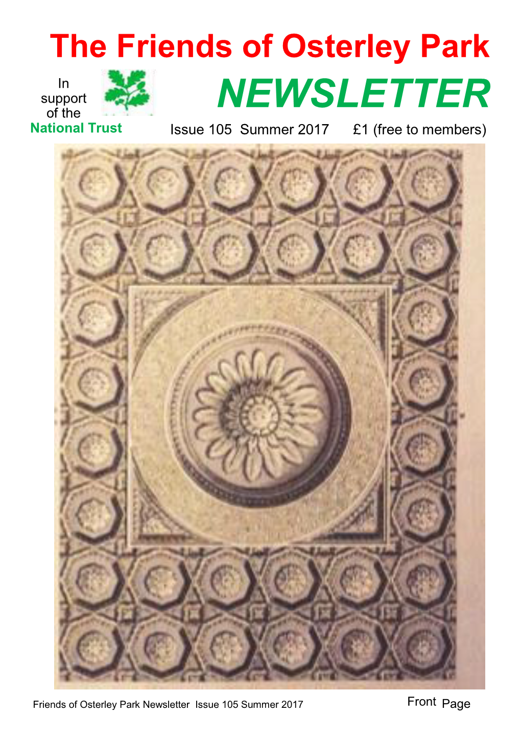 NEWSLETTER National Trust Issue 105 Summer 2017 £1 (Free to Members)