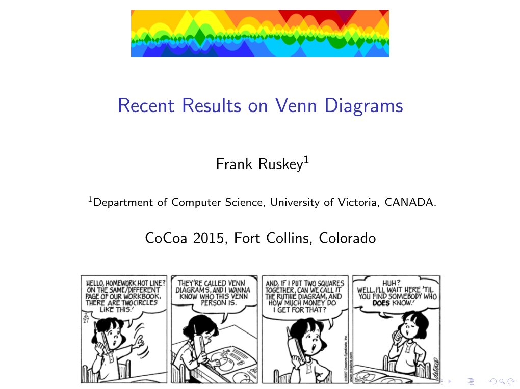 Recent Results on Venn Diagrams