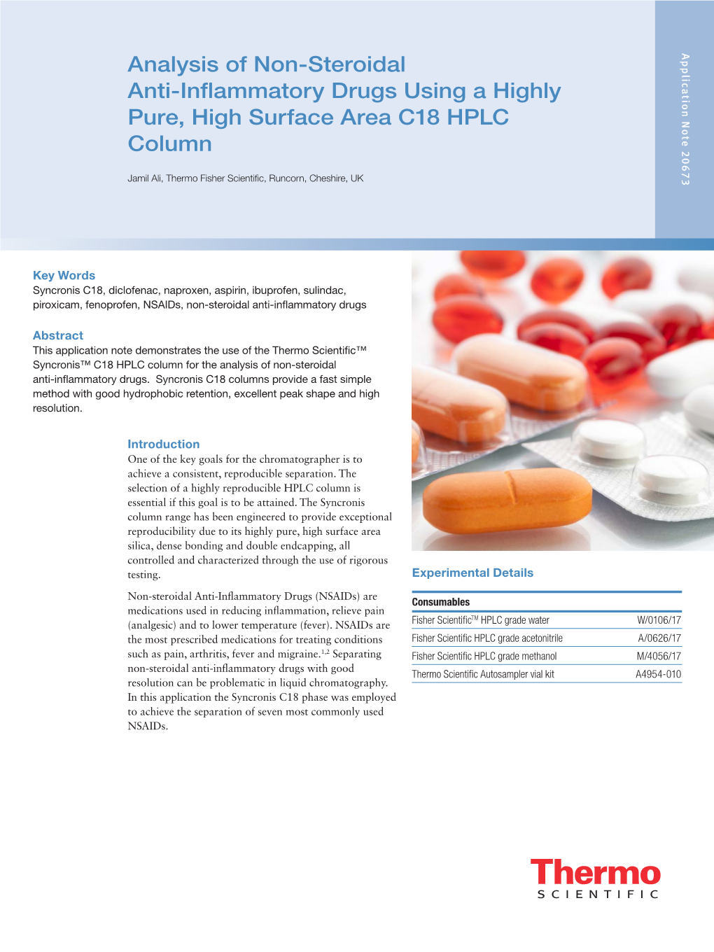 Analysis of Non-Steroidal Anti-Inflammatory Drugs Using A