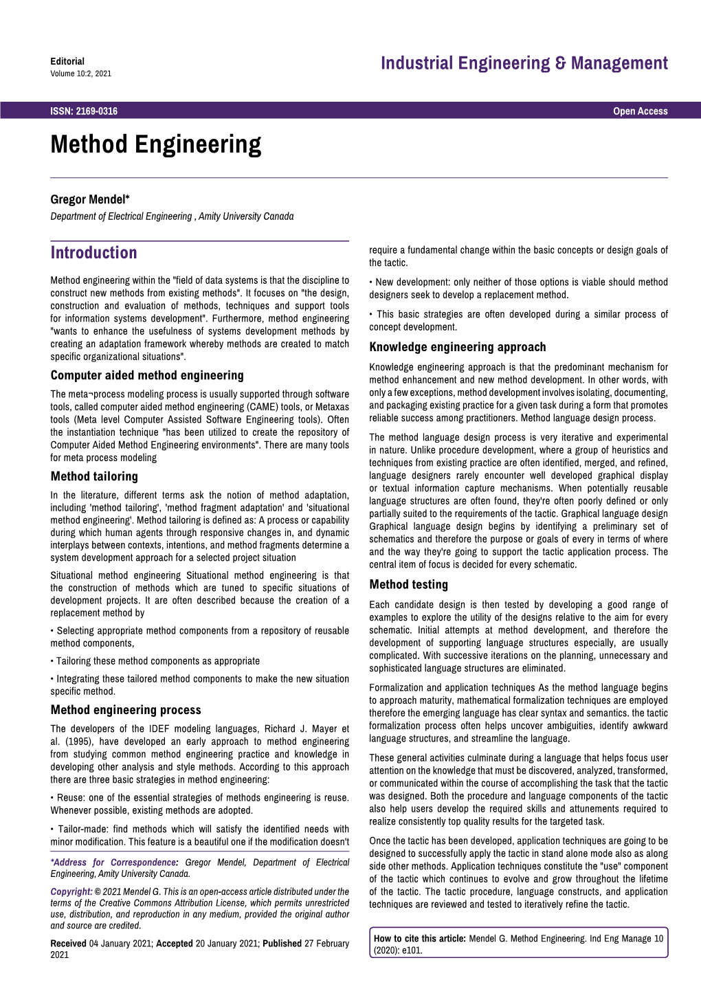 Method Engineering